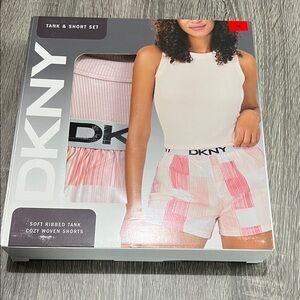 DKNY Striped Pink and White Lounge Set